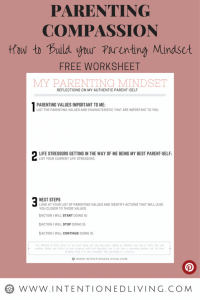 Parenting Compassion Worksheet Pin IntentionedLiving.com